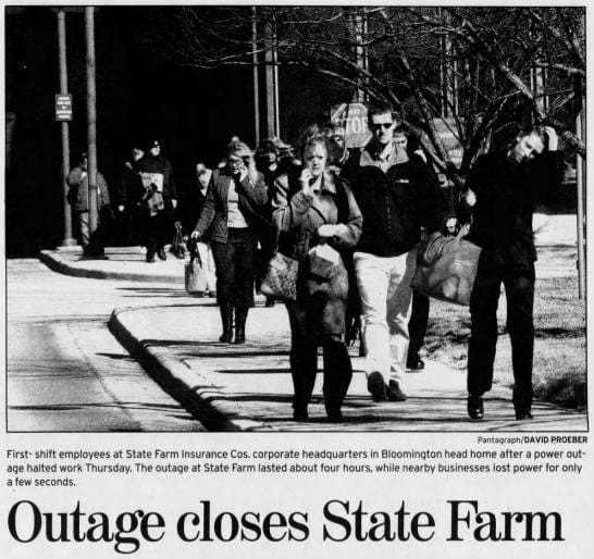 Outage closes State Farm